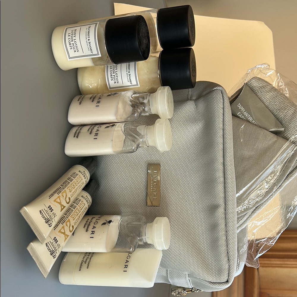 Bvlgari Travel Set with Gray Bag